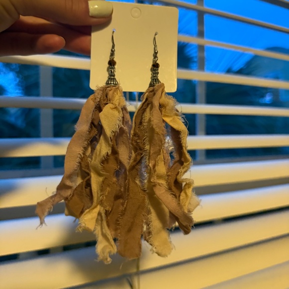 Pastel Fabric Earrings - Picture 2 of 2